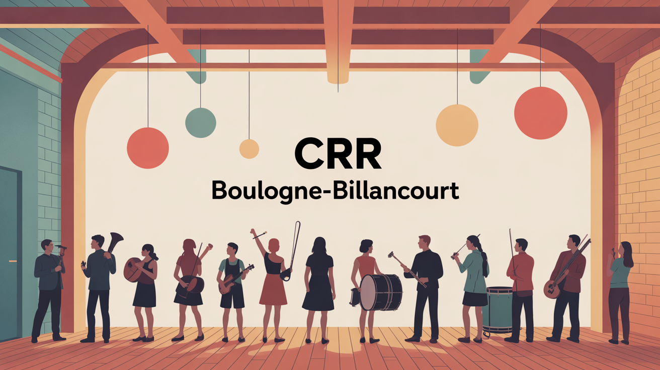 Illustration CRR Boulogne Billancourt avec eleves musique danse theatre