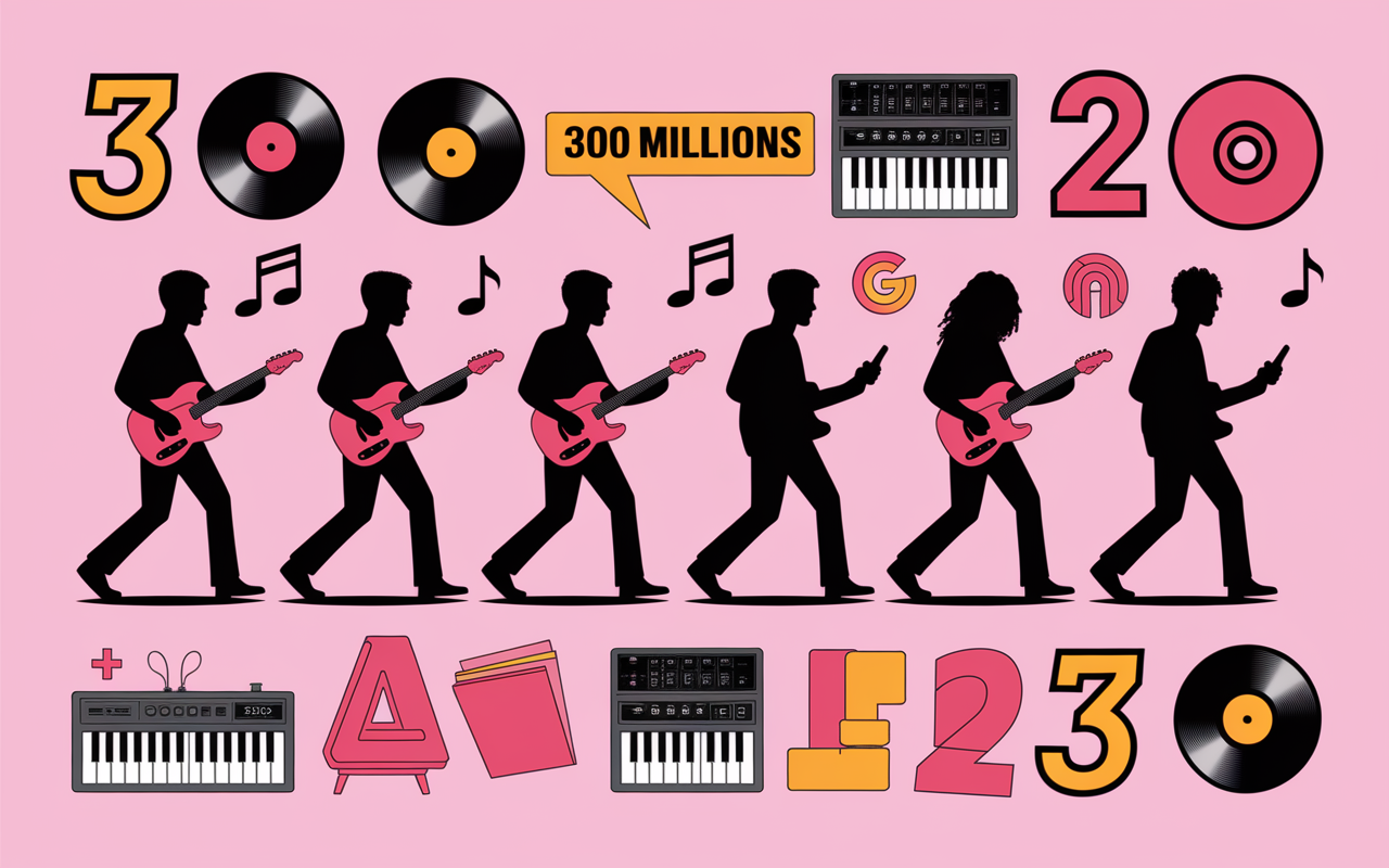 Chronologie pop française, chiffres clés, guitare synthé