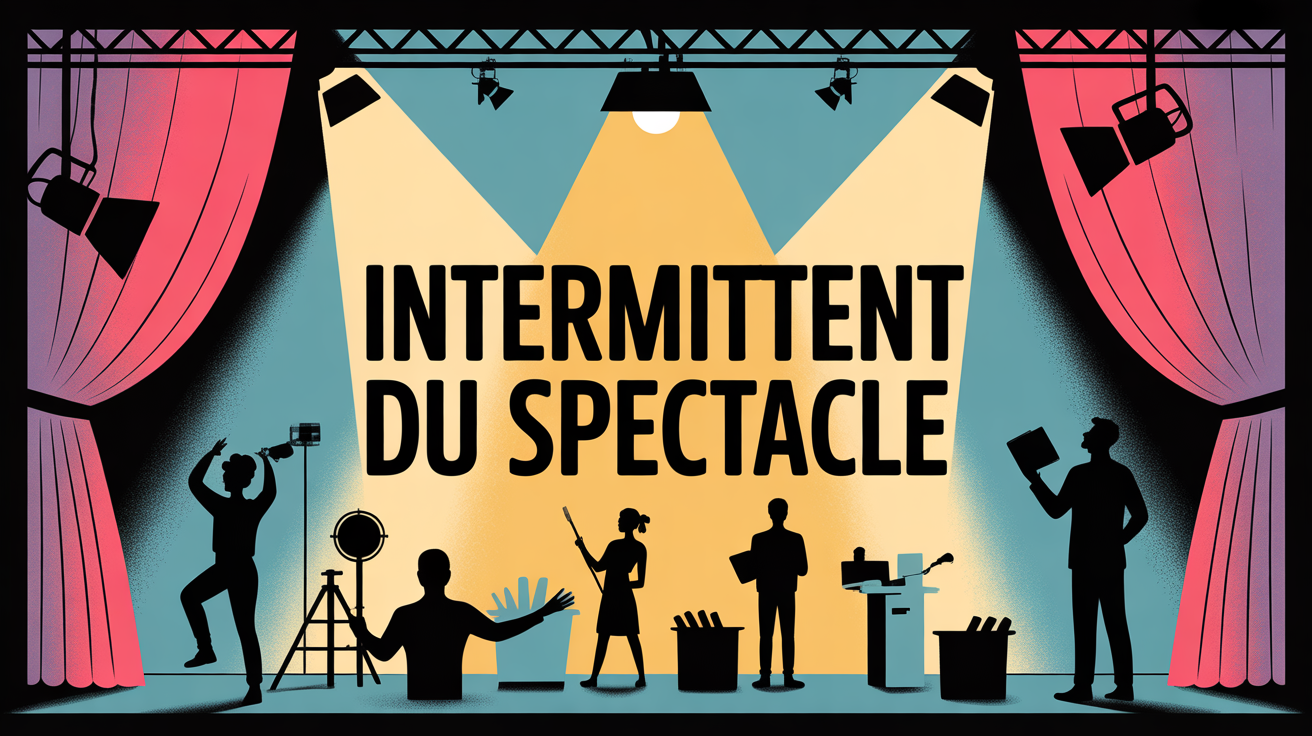 scene coulisses intermittent du spectacle spotlight
