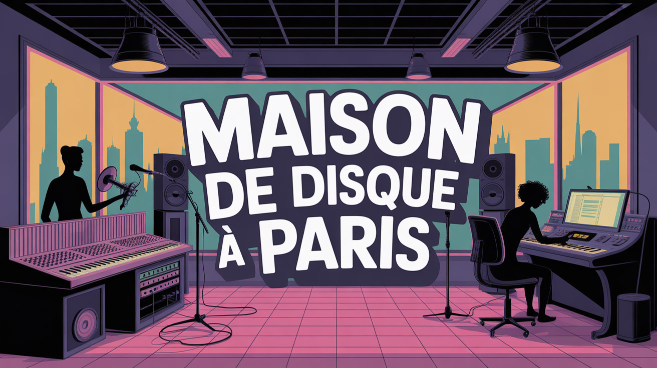 illustration studio enregistrement maison de disque a Paris