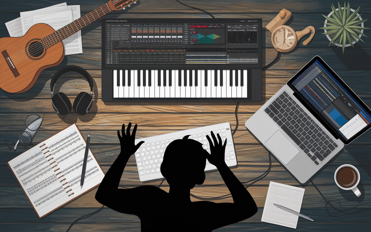 musicien compositeur ecriture melodie bureau