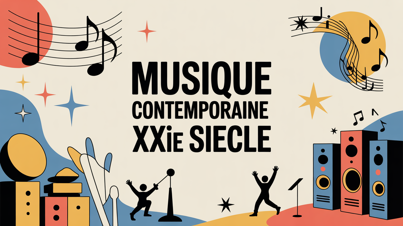 Fond abstrait vibrant musique contemporaine XXIe siecle