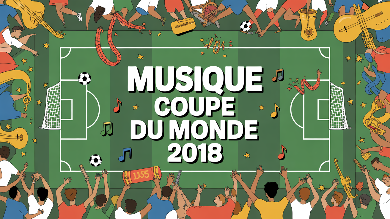 Illustration festive musique Coupe du Monde 2018