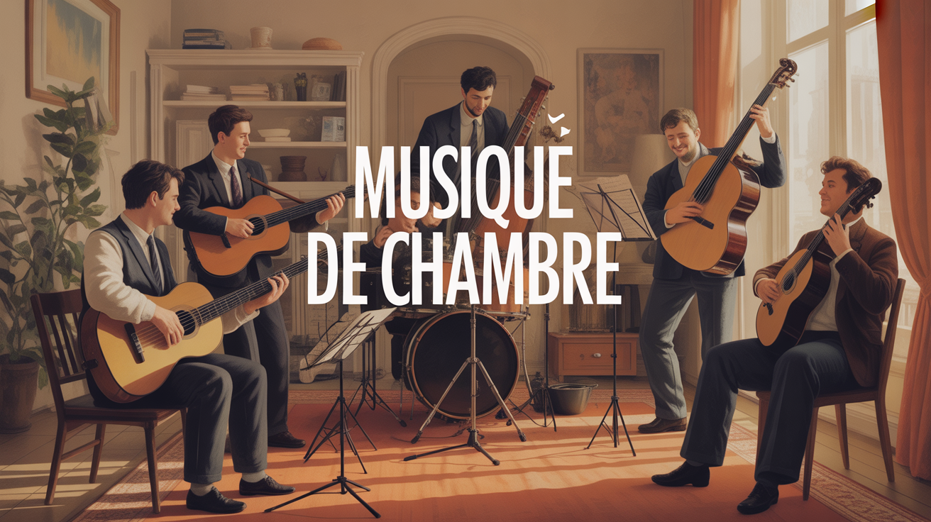 Illustration musique de chambre groupe classique salon