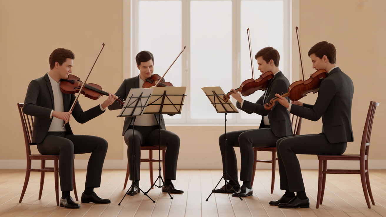 Quatuor à cordes musique de chambre sans chef