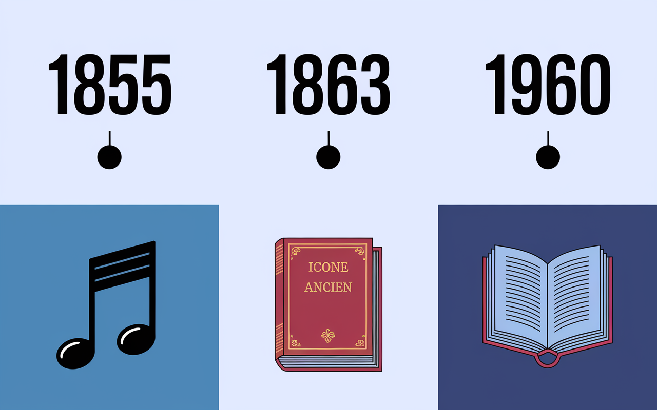 Frise chronologique dates histoire paroliere