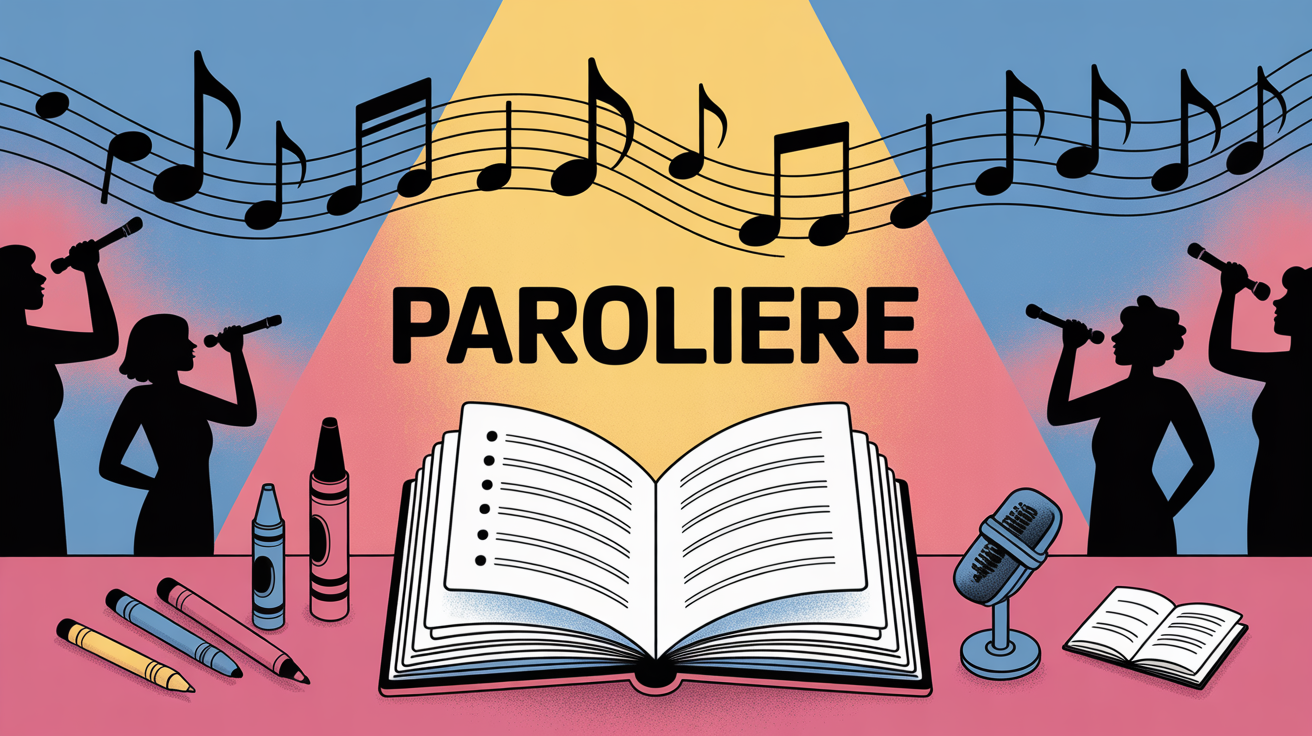 Carnet ouvert micro musique paroliere choral