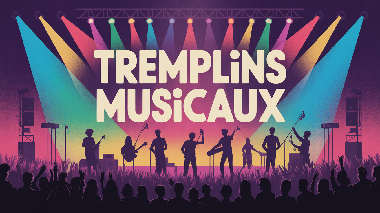 tremplins musicaux concert silhouettes musiciens