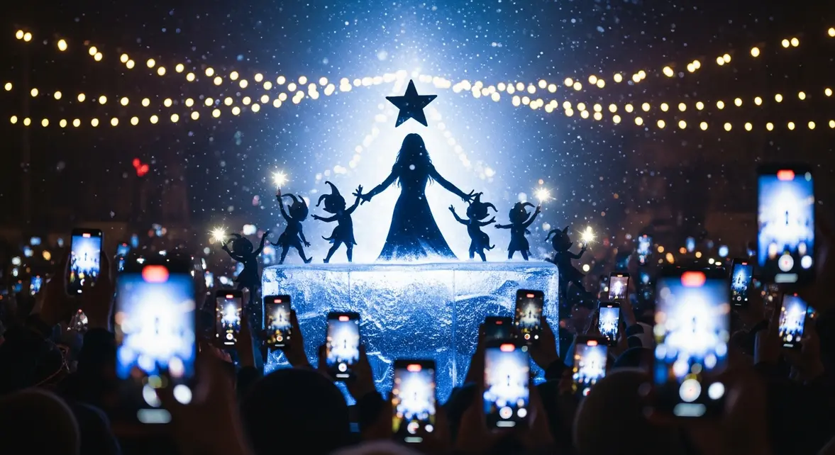 star sortant glace lutins ambiance noel smartphone