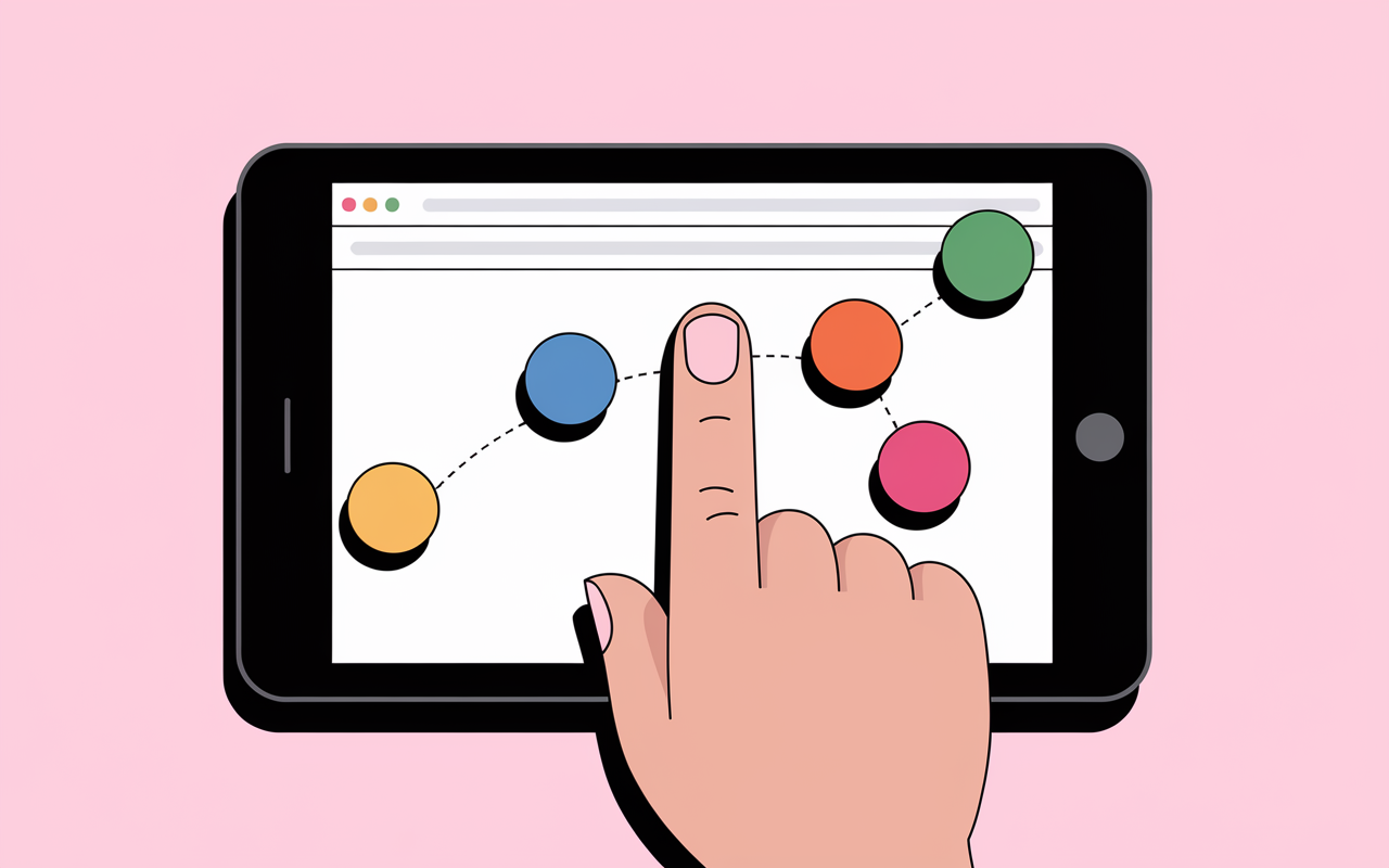 Réglage Bouncy Balls sur tablette interface micro animée