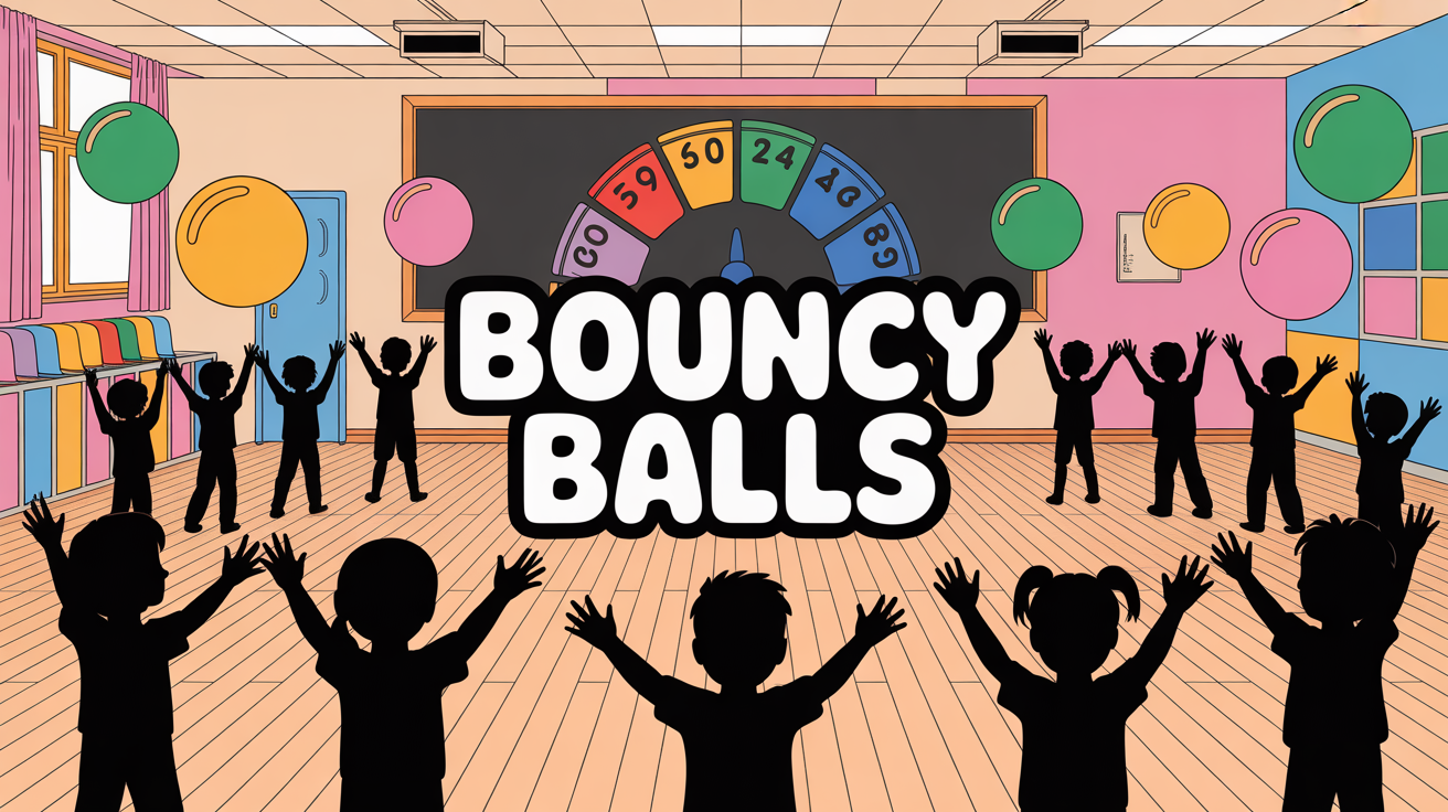 Salle de classe joyeuse Bouncy Balls compteur sonore animé