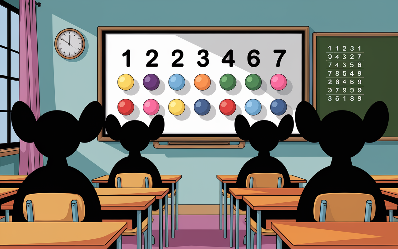 Classe observe écran avec Bouncy Balls jauge bruit en direct