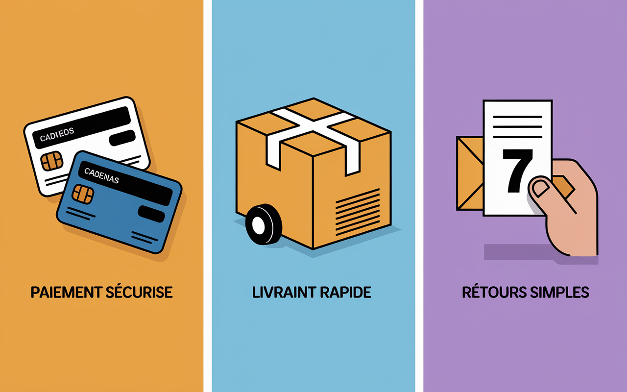 Paiement sécurisé, livraison rapide et retour facile sur Efashion Paris