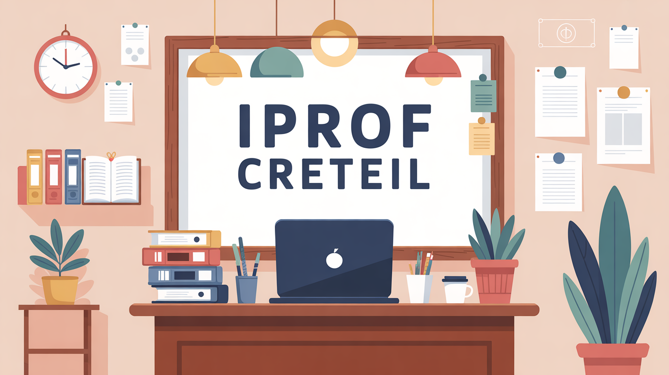 iProf Creteil illustration bureau enseignant ordinateur