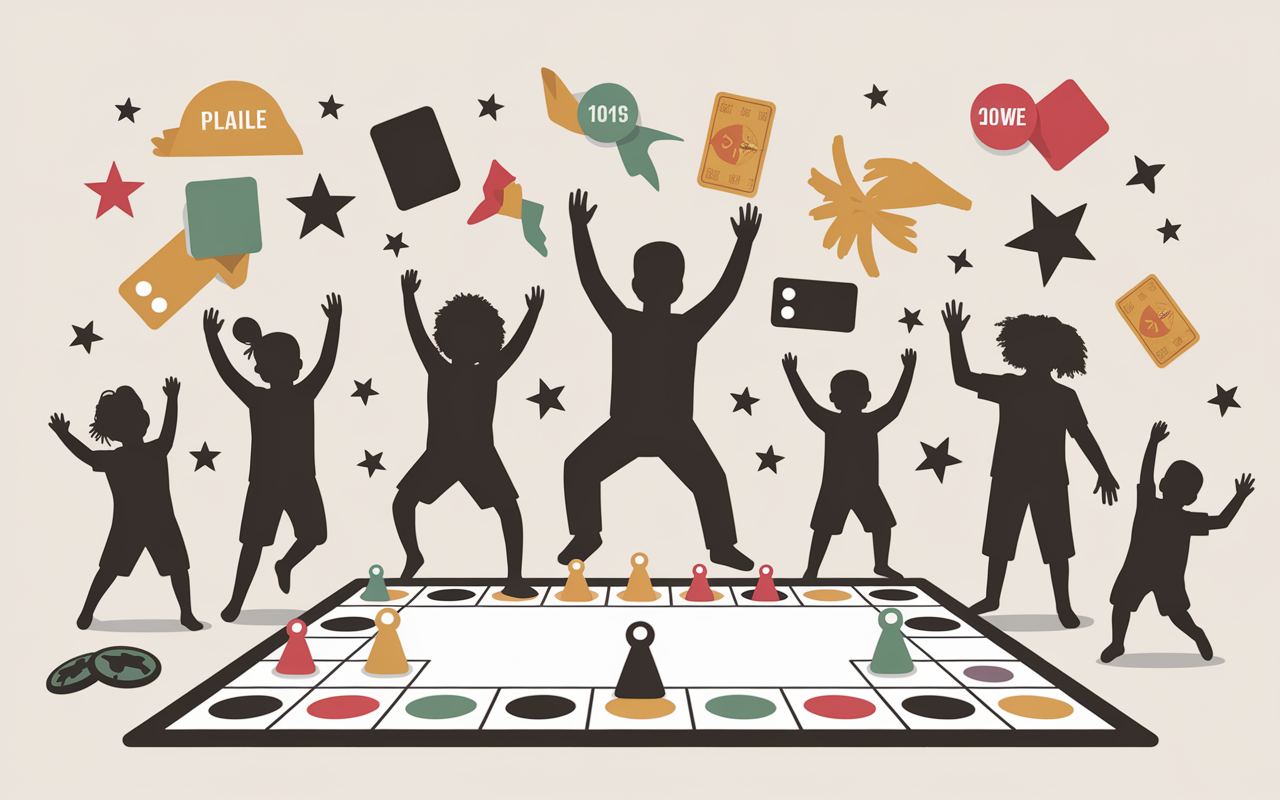 famille utilise jeux anglais numerique plateau