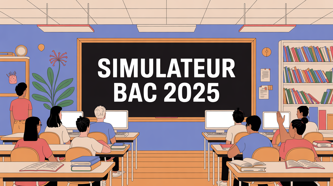 simulateur bac 2025 illustration salle d etude