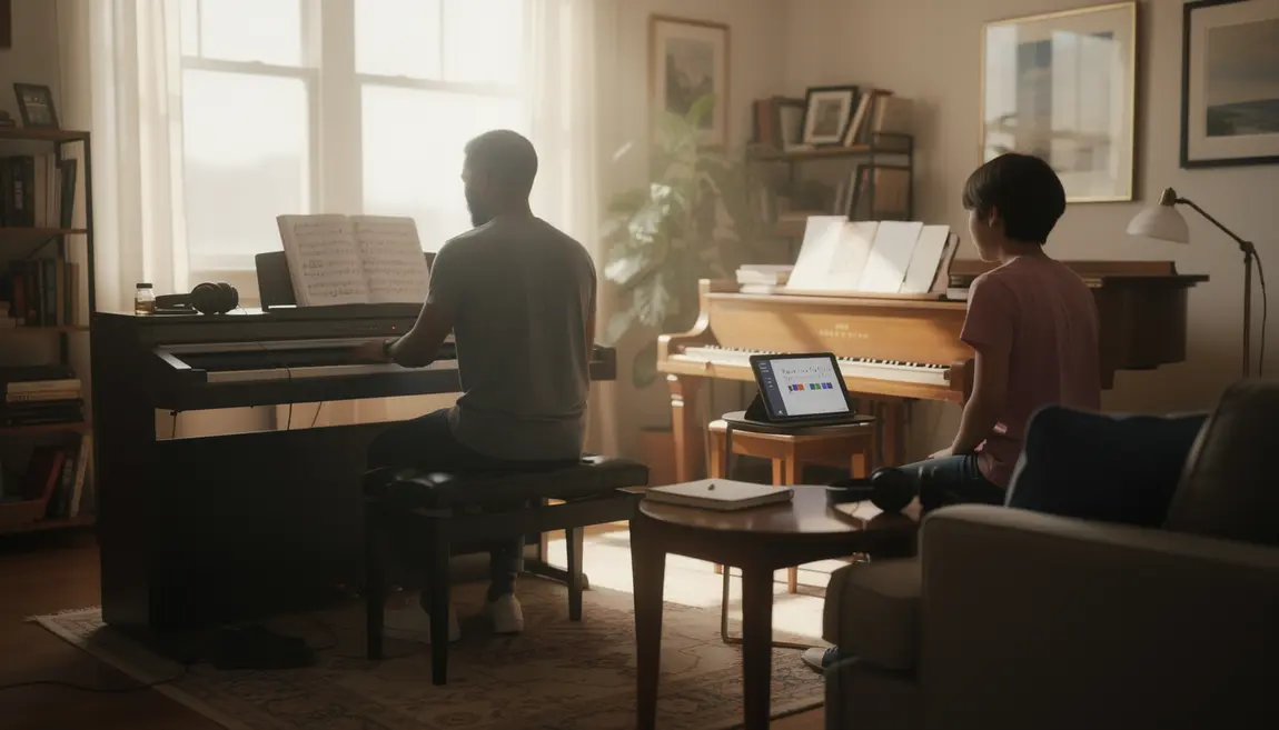 Piano numérique et acoustique, adultes et jeunes, ambiance inclusive