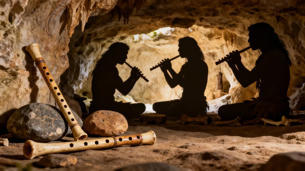Artefacts flûte grotte musique ancienne