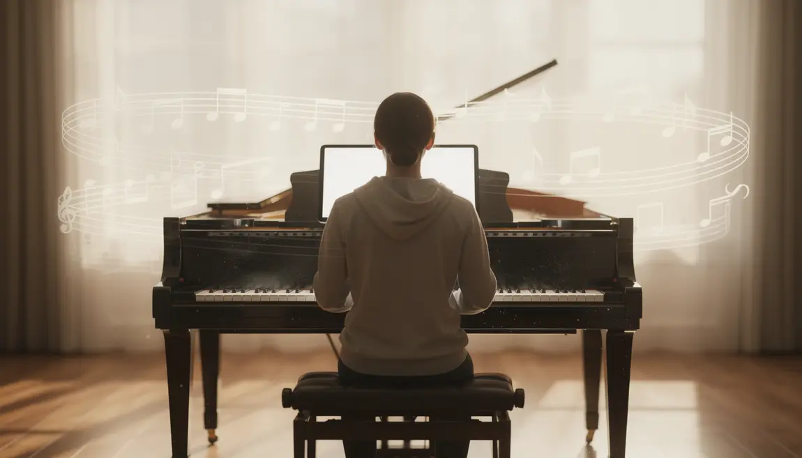 piano moderne et partition numérique