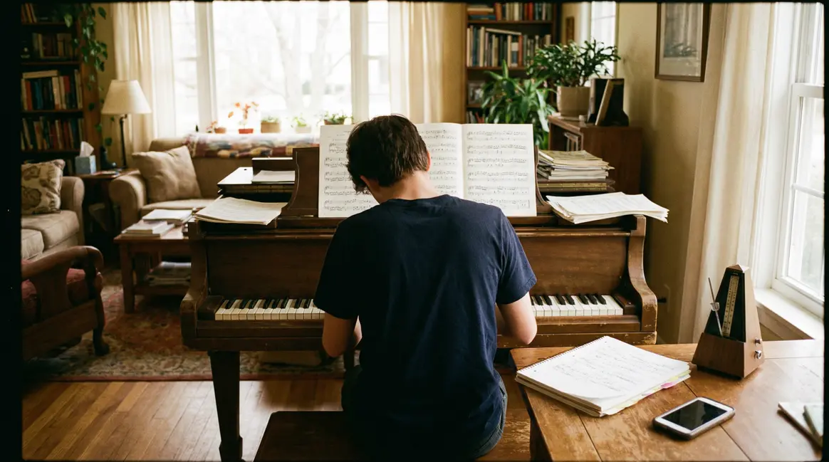 Posture piano débutant intérieur motivation