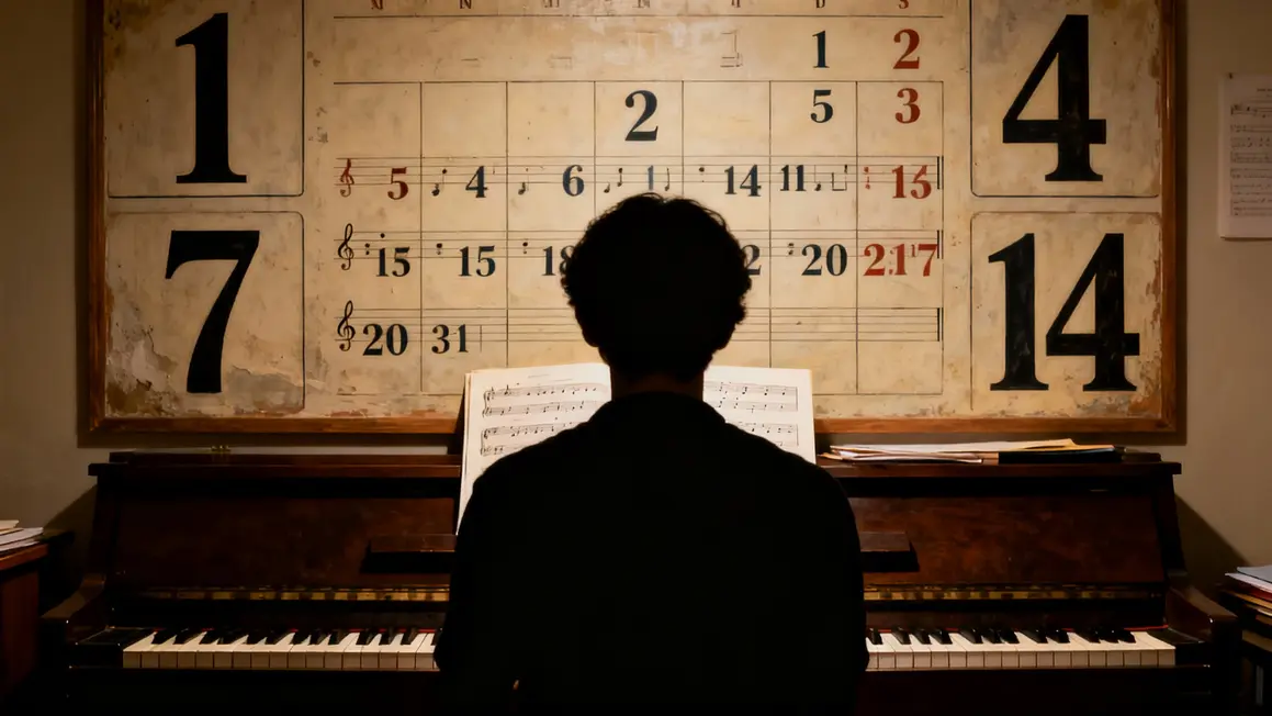 calendrier repetition espacee partition piano