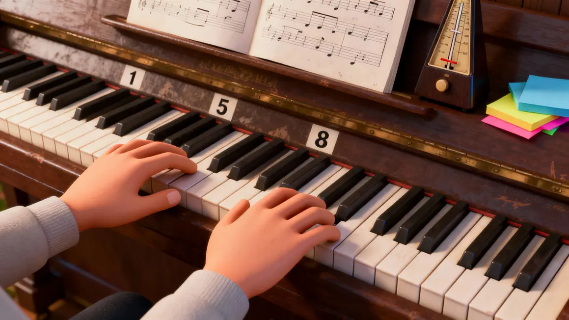 Déchiffrage mains piano, partition et méthode efficace