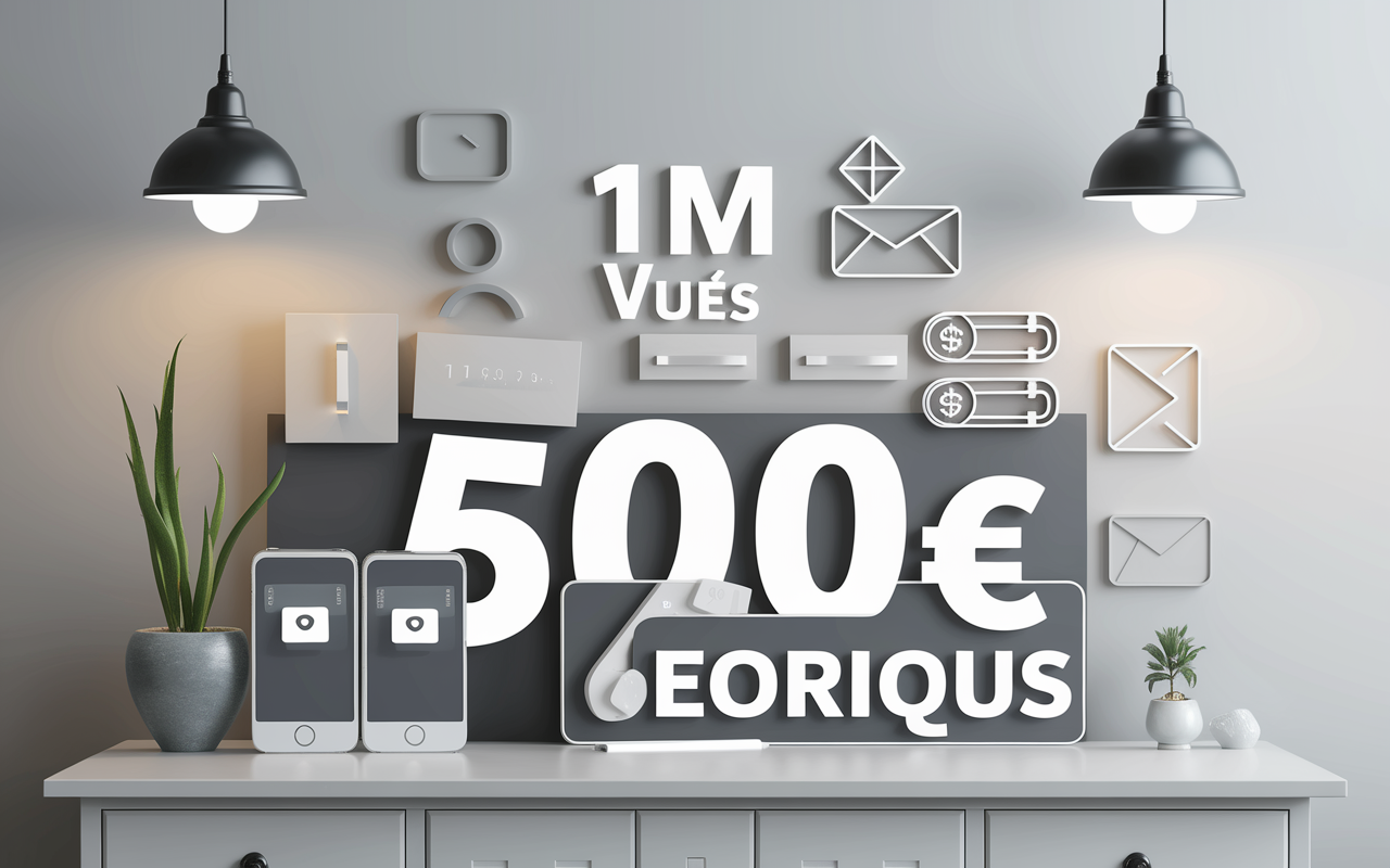 tableau 1 million de vue sur tiktok prix