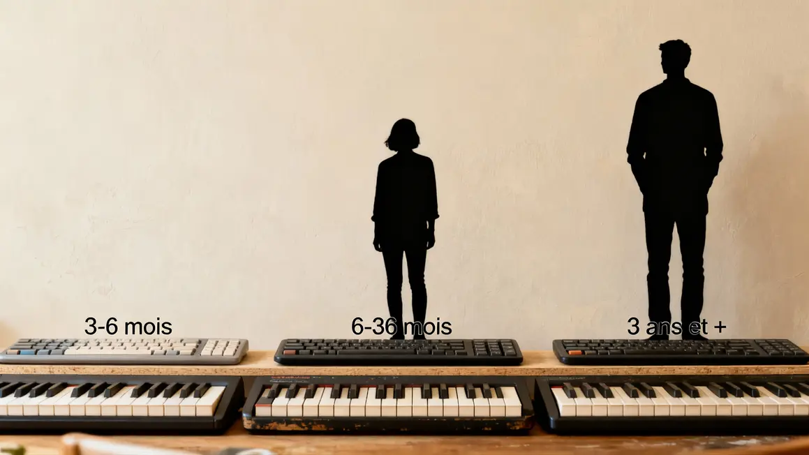 étapes niveaux progression piano visuel