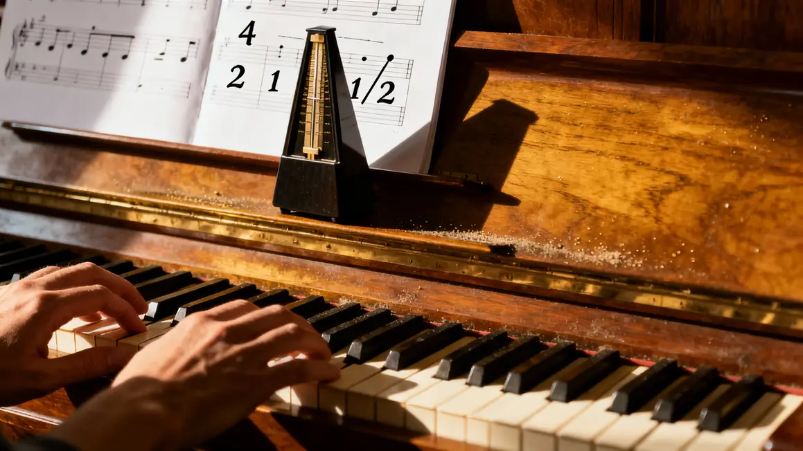 Metronome et rythme exercice piano mesure