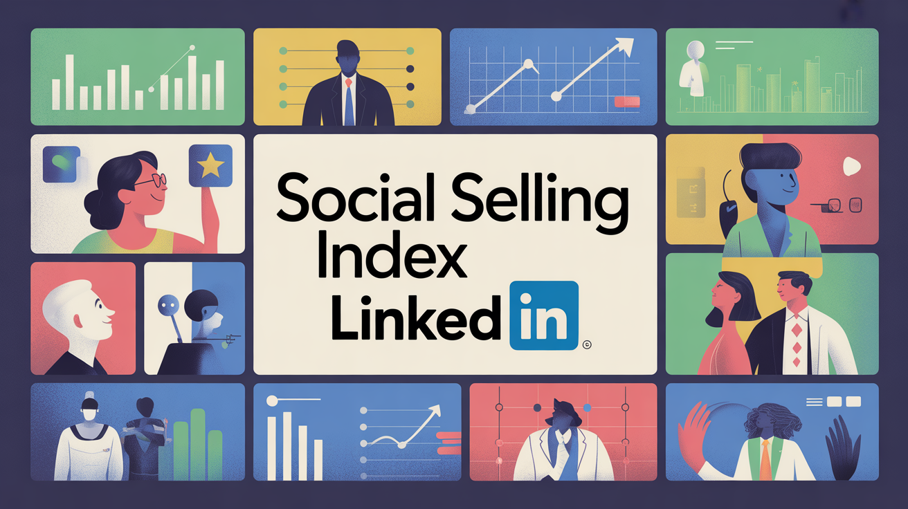 illustration social selling index linkedin dashboard