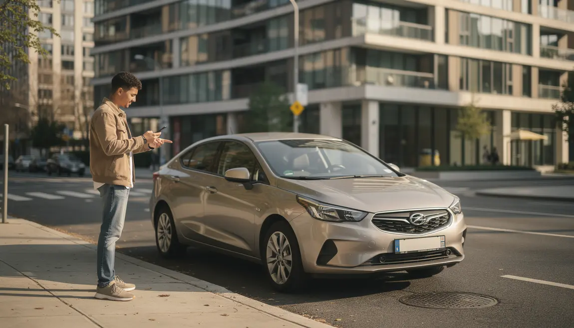 Jeune conducteur Virtuo ouvre voiture via smartphone