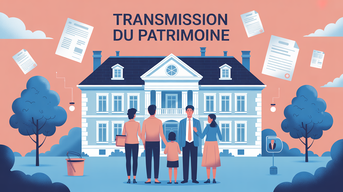 assurance vie succession illustration famille maison