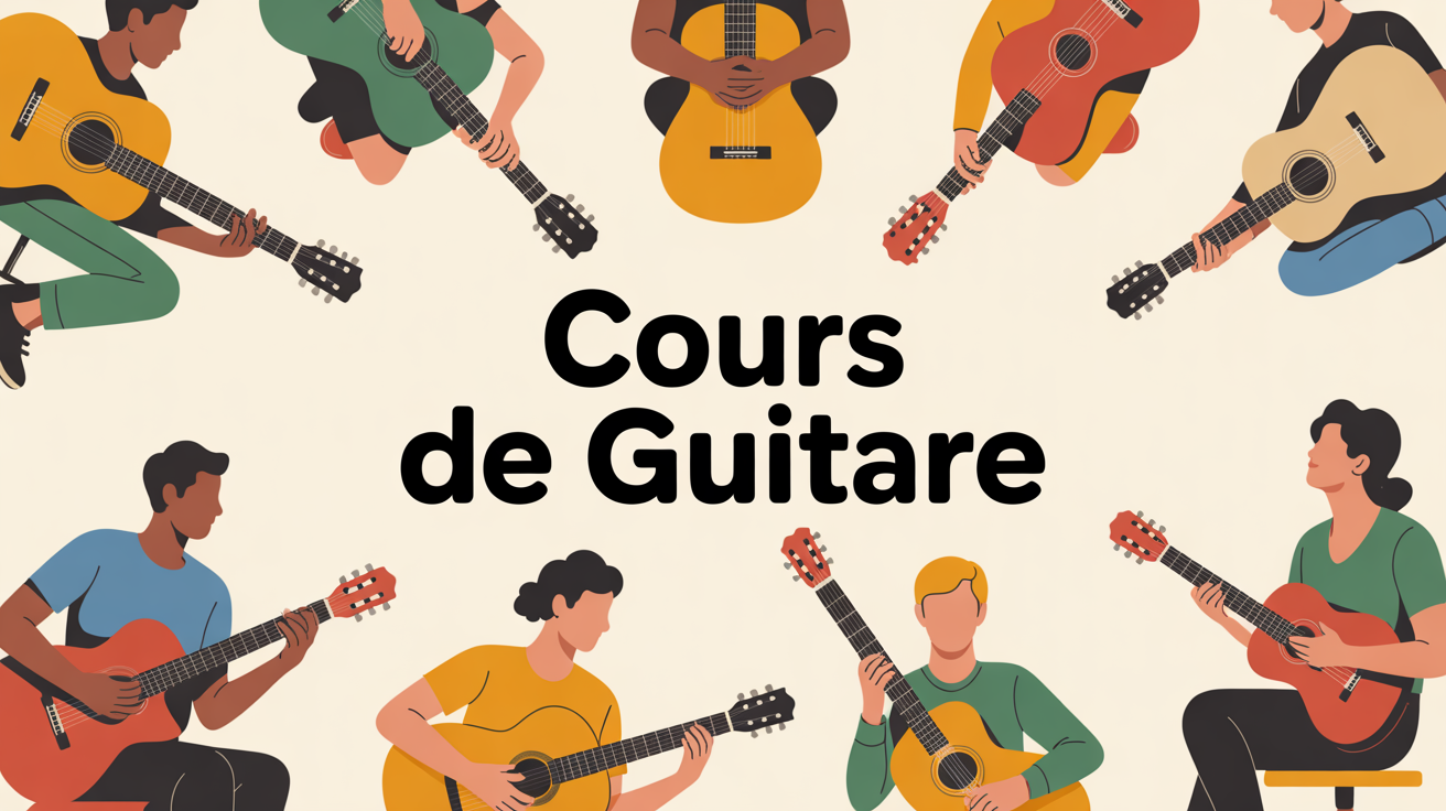 illustration cour de guitar moderne