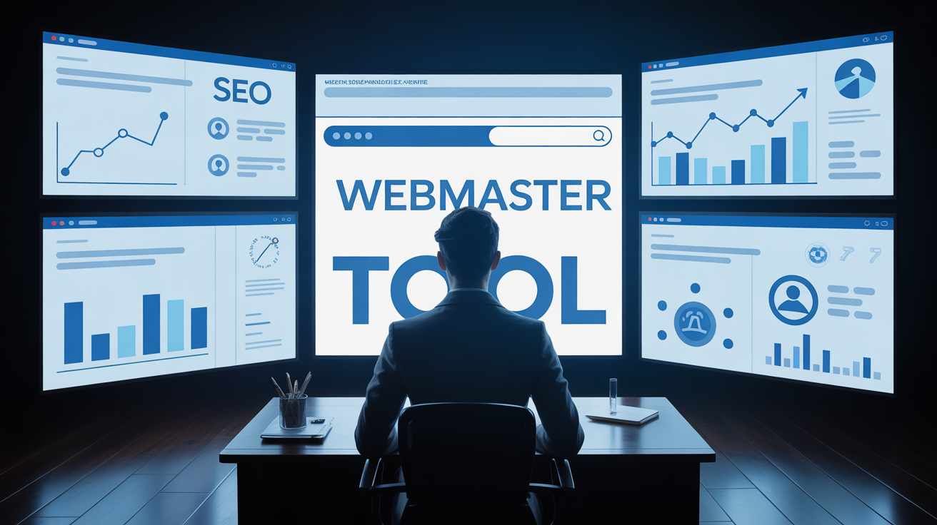 dashboard tool webmaster avec graphiques SEO
