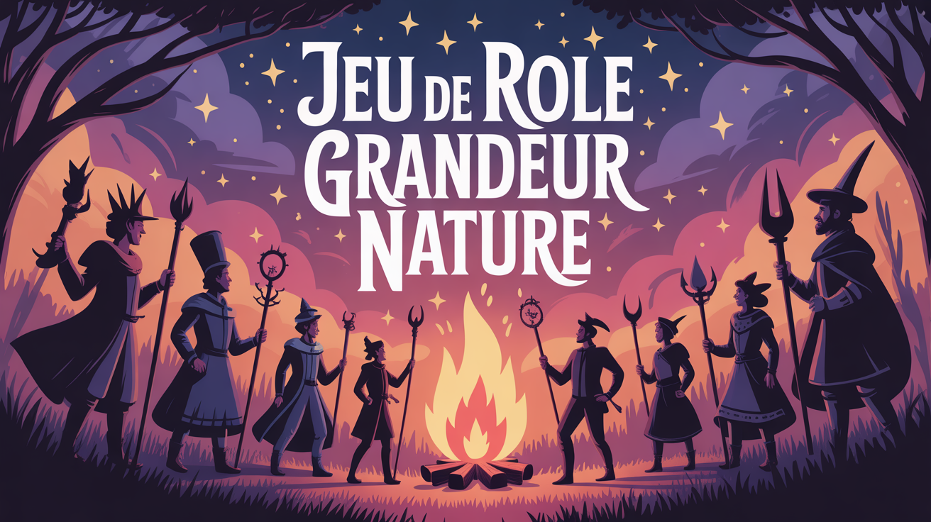 grandeur nature jeu de role autour feu