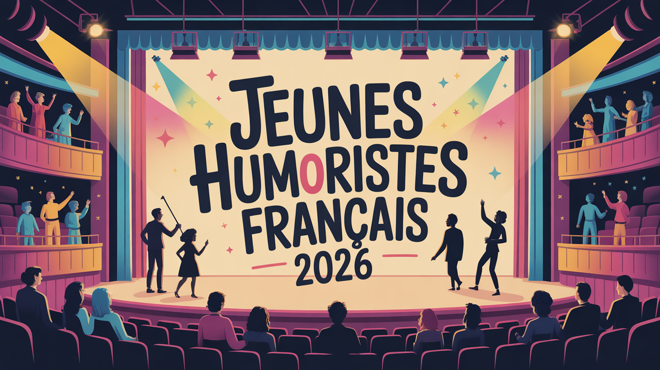 Salle spectacle humoriste francais jeune 2026