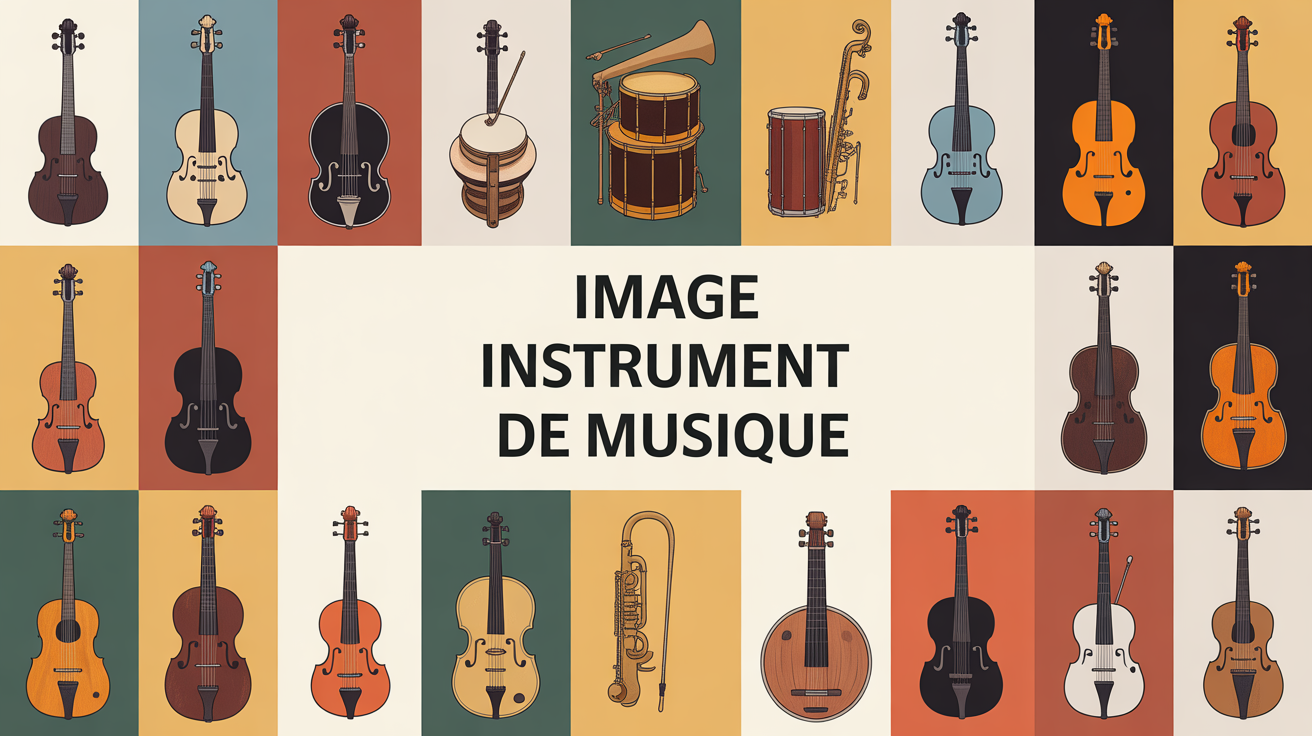 Image de instrument de musique variés illustrés
