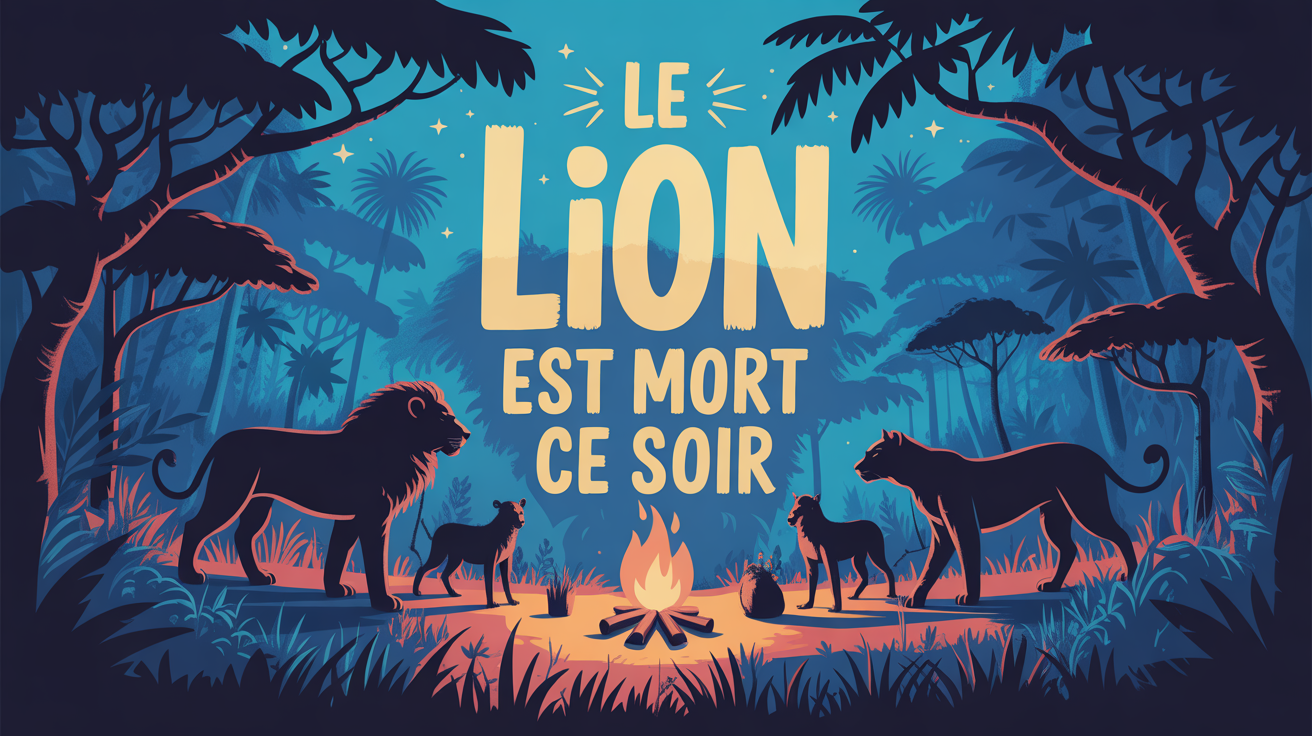 le lion est mort ce soir paroles, jungle animée nocturne