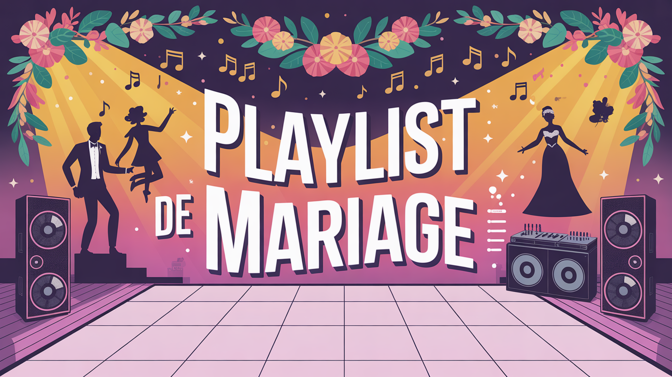 musique pour mariage avec piste et invités en fête