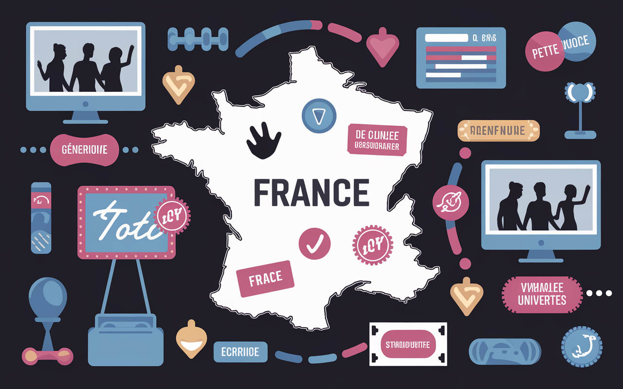 Carte lieux humoriste francais jeune France