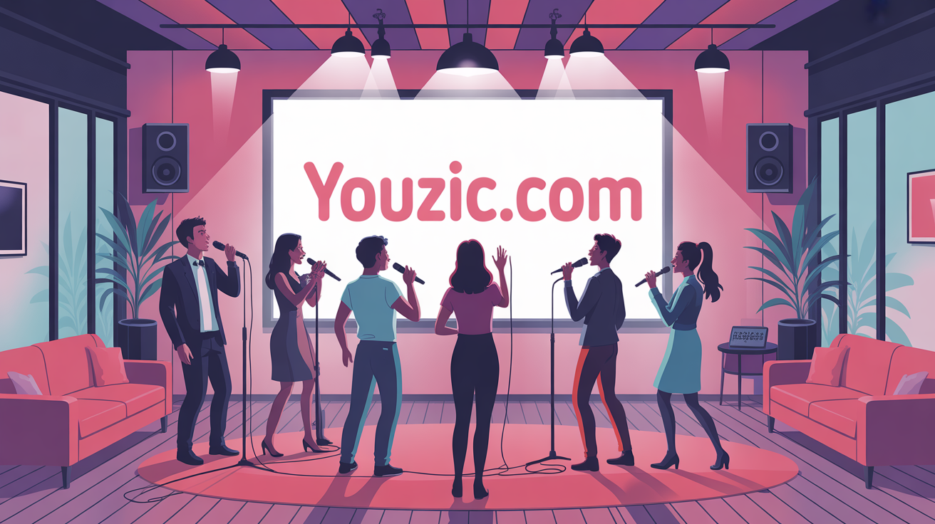 Personnes chantant dans un salon youzic .com ambiance conviviale