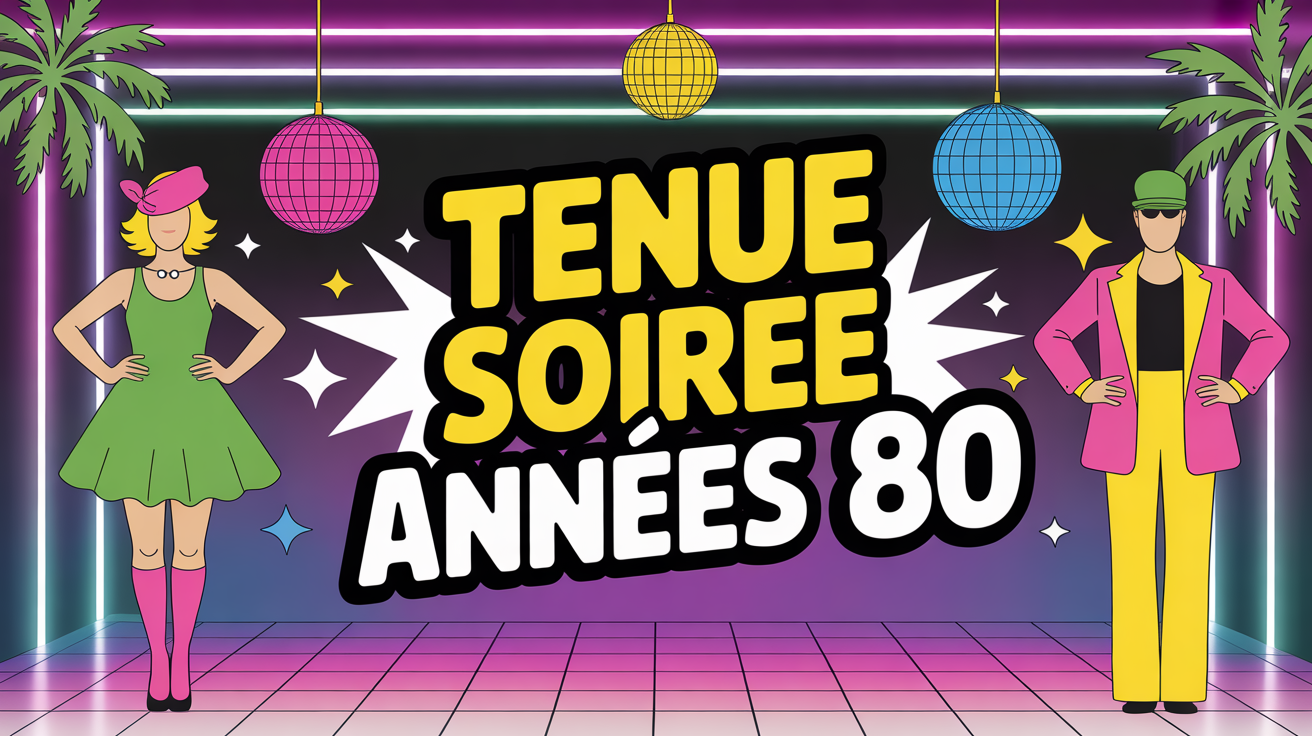 tenue soirée année 80 ambiance festive neon