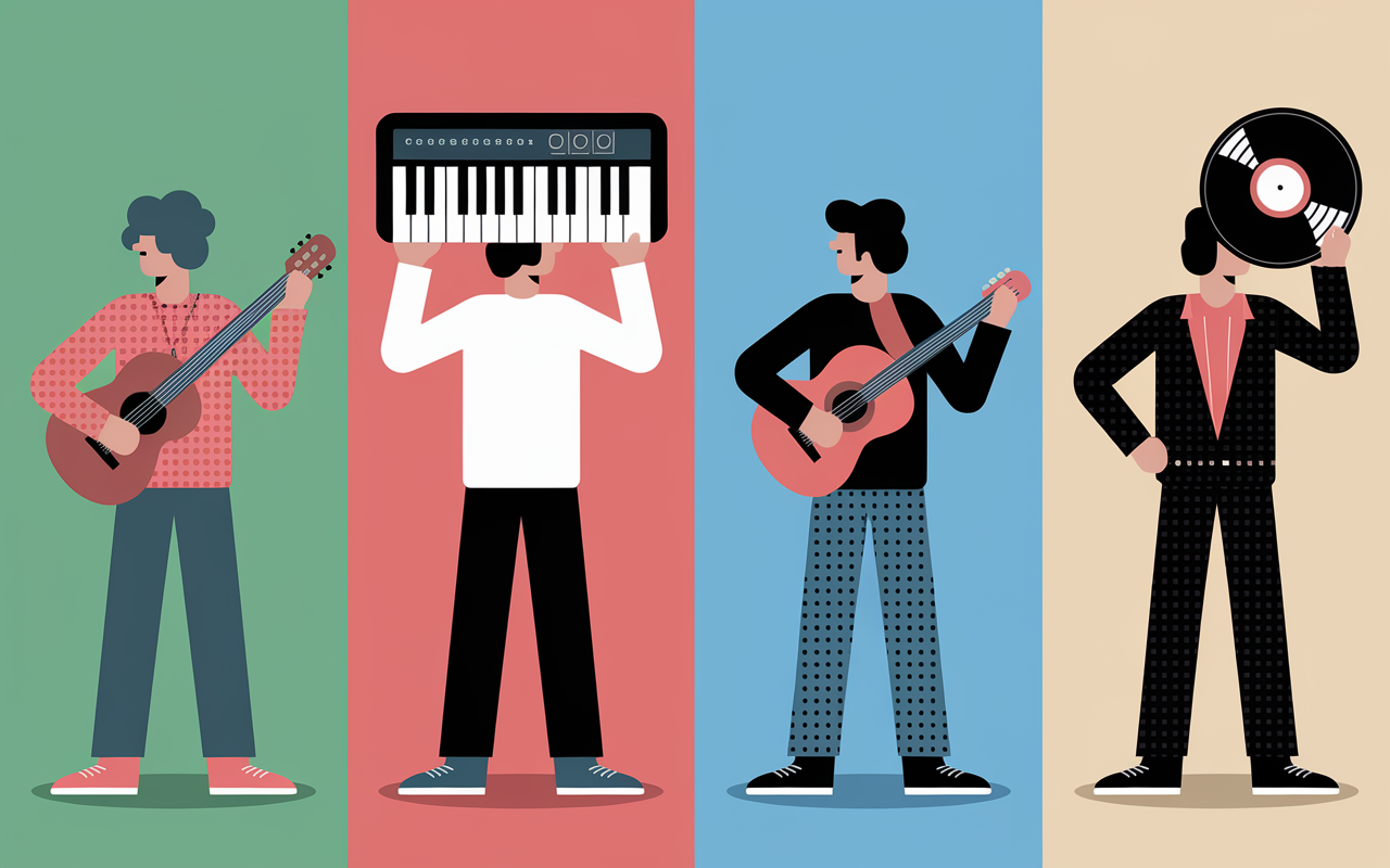 styles musicaux groupe année 80 francais instruments