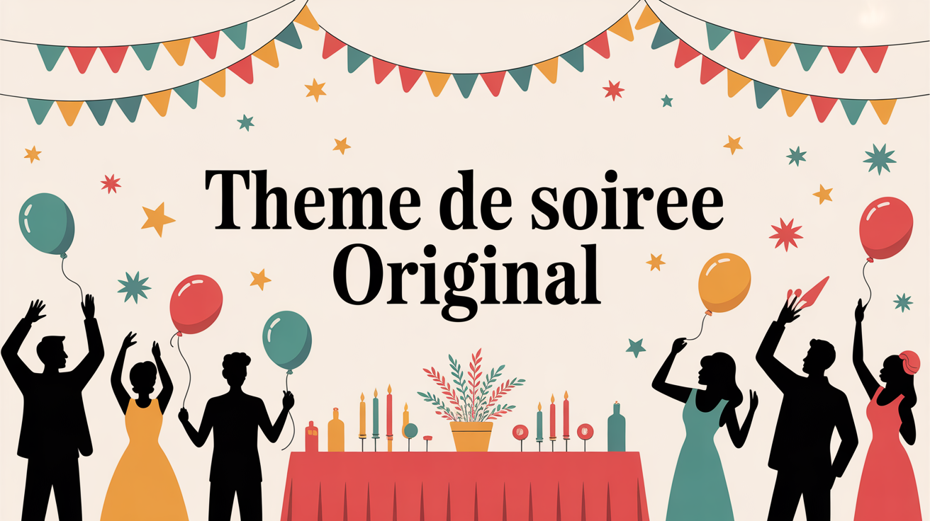 thème soirée original ambiance festive décor colorée