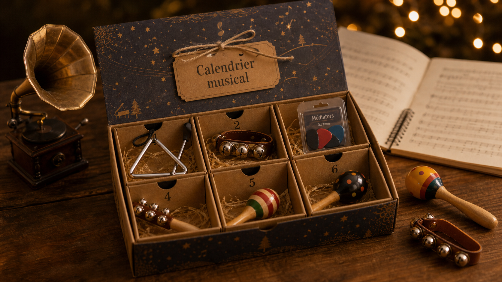 Calendrier de l avent musique : coffret musical avec mini-percussions