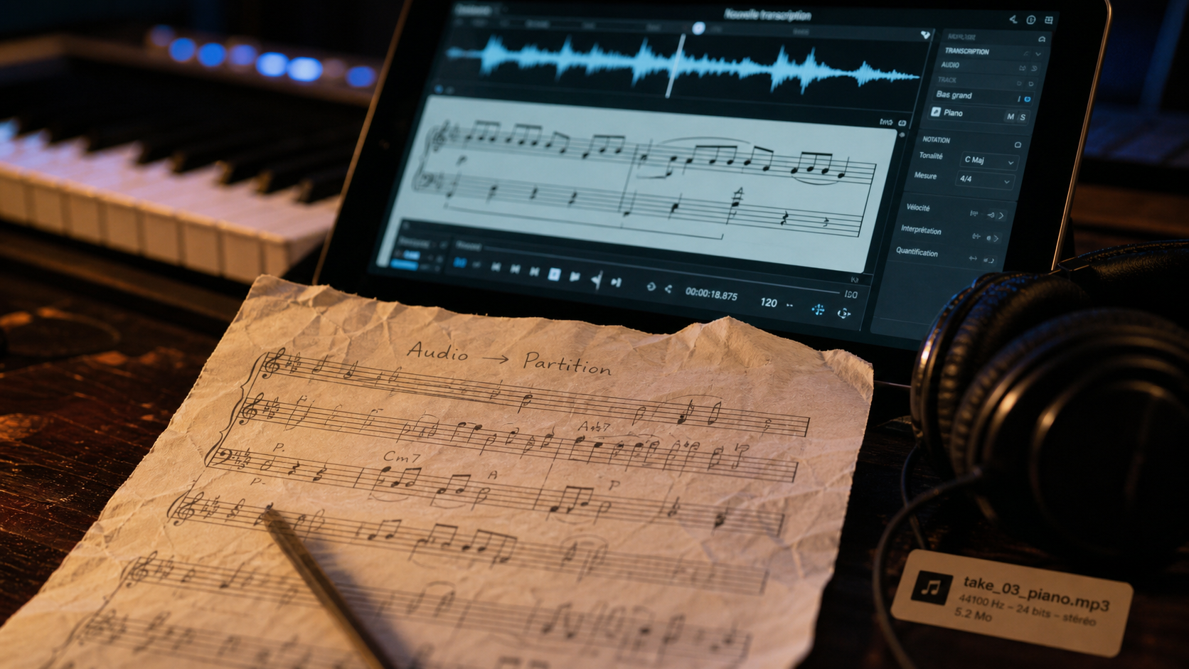 Convertir musique en partition gratuit : audio vers portée