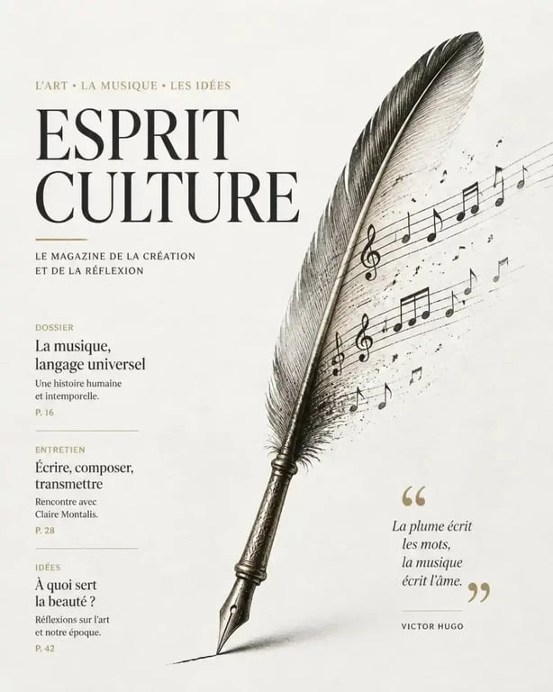Illustration conceptuelle de la fusion entre poésie et chanson