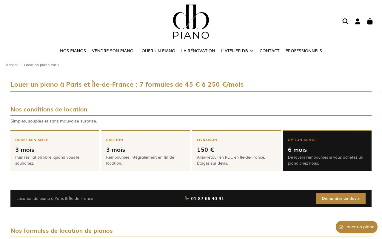 Apercu du site Atelier DB Piano