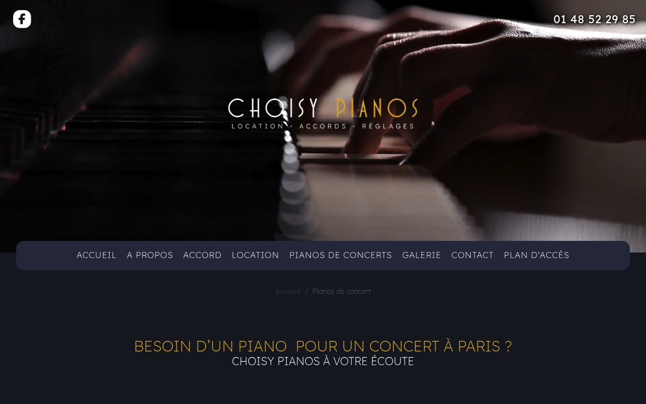 Apercu du site Choisy Pianos