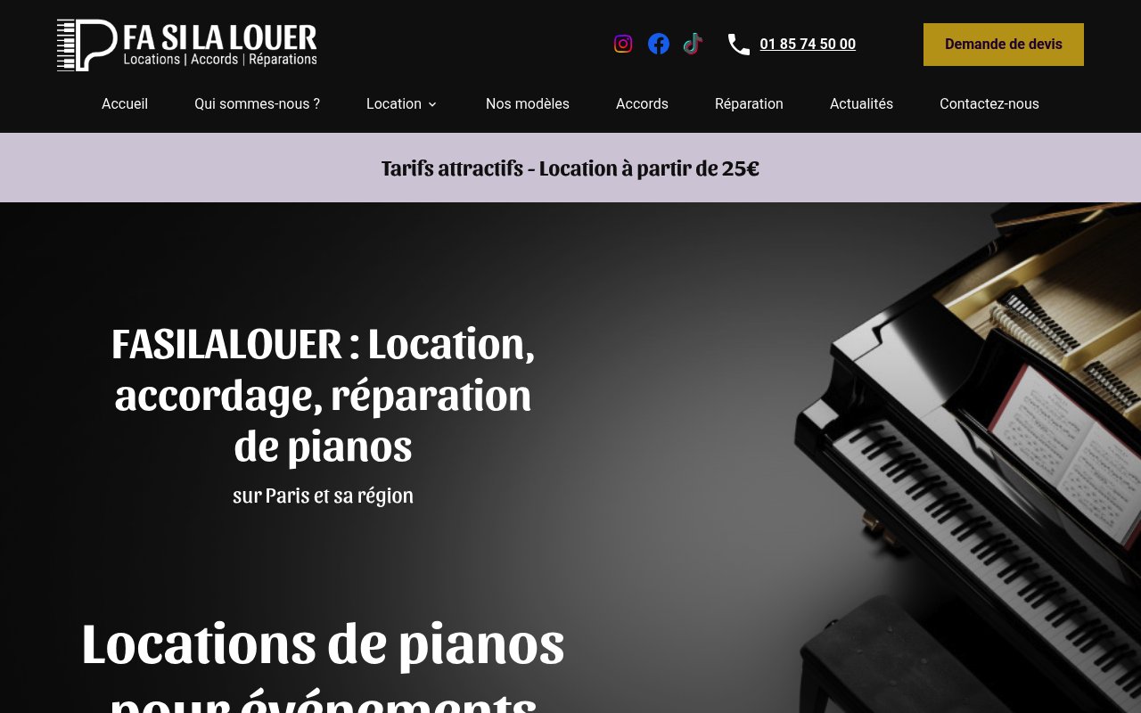 Apercu du site FA SI LA LOUER